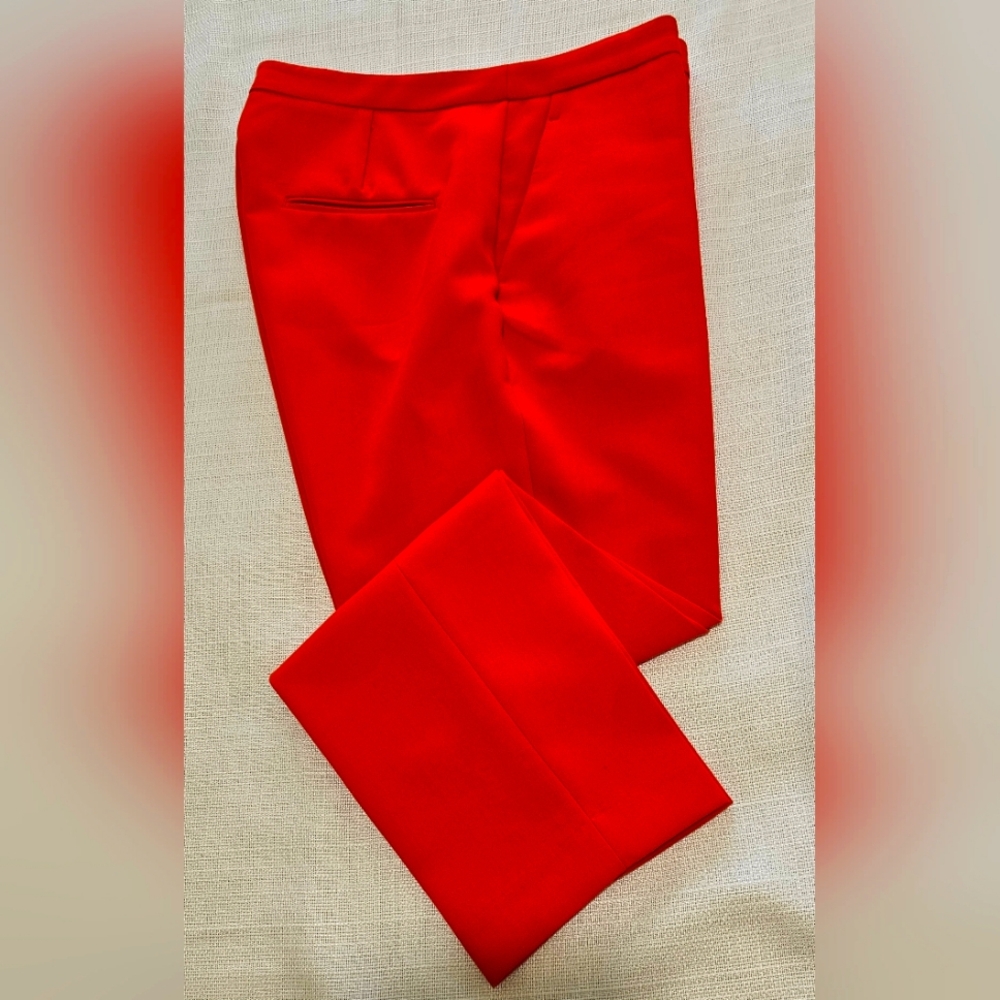 H&M Brand Women's Capri Suit Pants, Size 10, Color: Tomato Orange, Gently Used